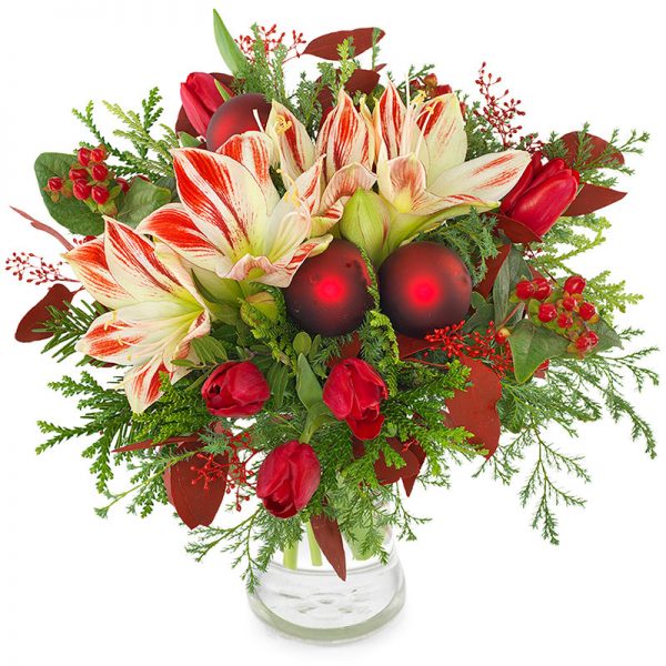 ارسال گل به سوئد- دسته گل دسامبر - گل کریسمسی - ارسال هدیه به سوئد